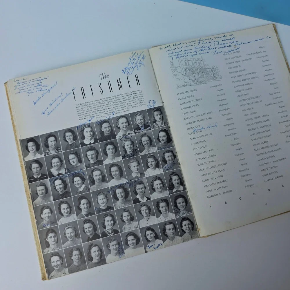 Vintage 1940s Yearbook Alabama All Women's College Technala Montevallo